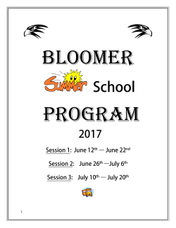 Sign up today! Click here to get full Summer School Booklet!