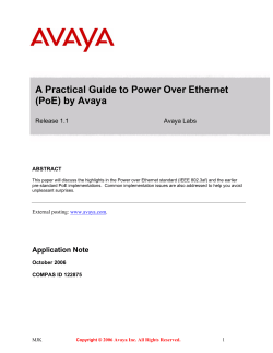 A Practical Guide To Power Over Ethernet (PoE) By