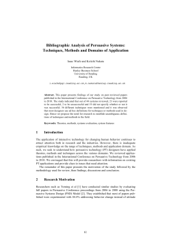 Bibliographic Analysis of Persuasive Systems: Techniques, Methods