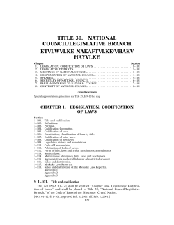 National Council/Legislative Branch