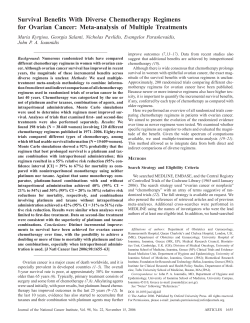 Survival Benefits With Diverse Chemotherapy Regimens for Ovarian