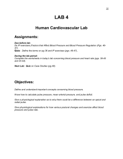 Human Cardiovascular Lab