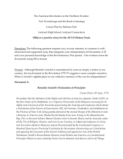 The American Revolution on the Northern Frontier: Fort Ticonderoga