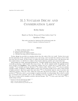 31.5 Nuclear Decay and Conservation Laws