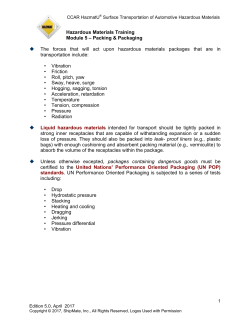 Hazardous Materials Training Module 5 &ndash; Packing