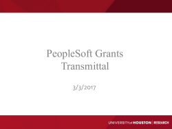 PeopleSoft Grants Transmittal User Guide