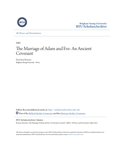 The Marriage of Adam and Eve: An Ancient Covenant