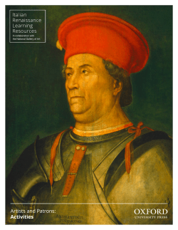 Artists and Patrons: Activities - Italian Renaissance Learning