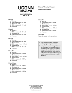 Interval Throwing Program Adult-aged Players