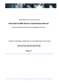 GLIMS Glacier Classification Manual V.1