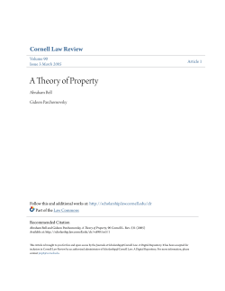A Theory of Property - Scholarship@Cornell Law