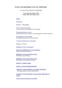 Science and spirituality in the new millennium - Martin Euser