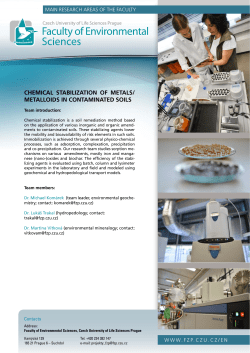 chemical stabilization of metals/ metalloids in contaminated soils