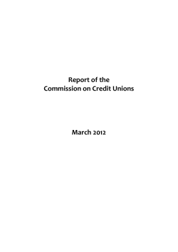 Report of the Commission on Credit Unions