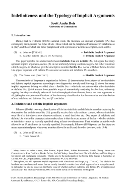 Indefiniteness and the Typology of Implicit Arguments