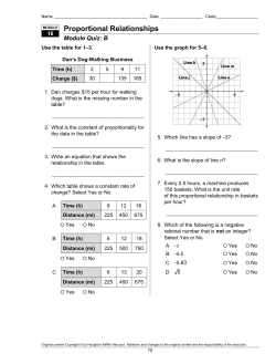 Proportional Relationships