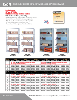 8000 Series Steel Shelving 42" and 48" Wide