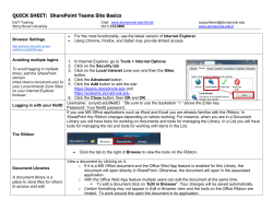SharePoint Teams Site Basics
