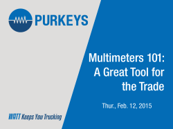 Multimeters 101: A Great Tool for the Trade