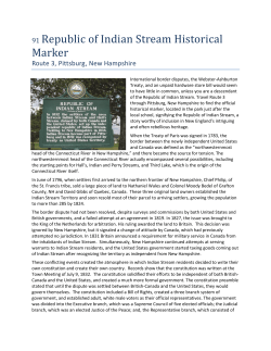 91 Republic of Indian Stream Historical Marker