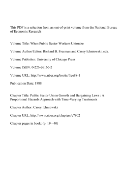 Public Sector Union Growth and Bargaining Laws