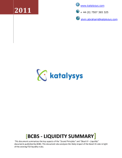 BCBS - liquidity summary