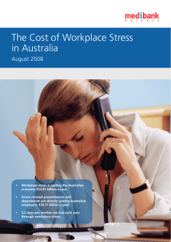 The Cost of Workplace Stress in Australia