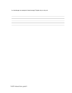 NAEP released item, grade 8