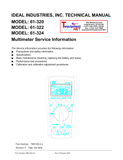 IDEAL INDUSTRIES, INC. TECHNICAL MANUAL