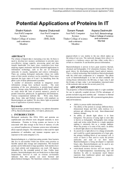 Potential Applications of Proteins In IT