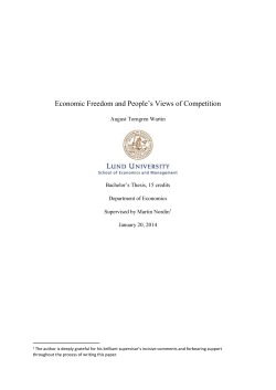 Economic Freedom and People`s Views of
