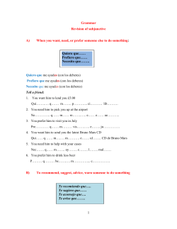Revision of subjunctive