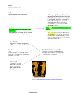 Line 7 I Oedipus whom all men call the Great. At the