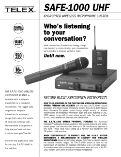 SAFE-1000 UHF Specifications 710 KB