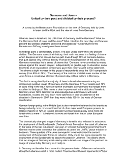Germans and Jews &ndash; United by their past and