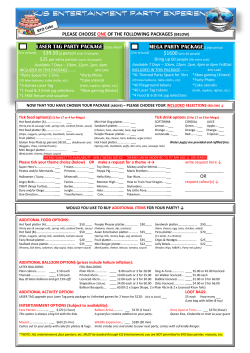 LASER TAG PARTY PACKAGE