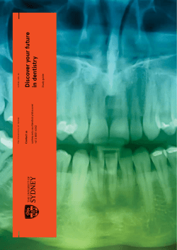 D isco ver yo ur fu ture in den tistry