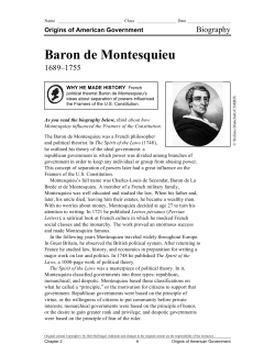 Baron de Montesquieu - West Broward High School