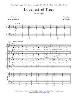 Loveliest of Trees - Clif Hardin Music