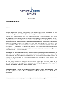For a Euro Community