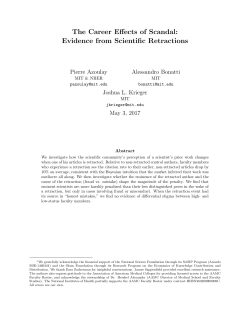 The Career Effects of Scandal: Evidence from Scientific