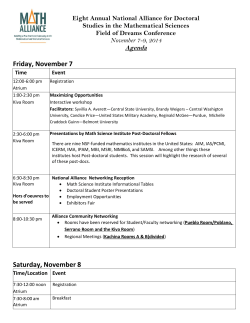 Friday, November 7 Saturday, November 8