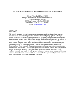 PAVEMENT DAMAGE FROM TRANSIT BUSES AND MOTOR