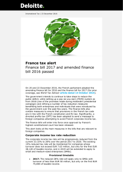 France tax alert