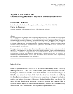 A globe is just another tool Understanding the role of objects in