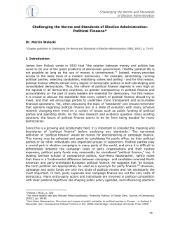 Political Finance - Legislationline.