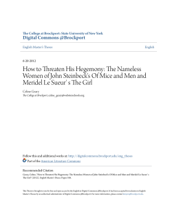 The Nameless Women of John Steinbeck`s Of Mice and Men and