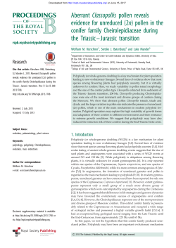 Classopollis - Proceedings of the Royal Society B