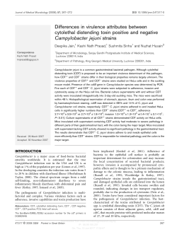 Differences in virulence attributes between cytolethal distending