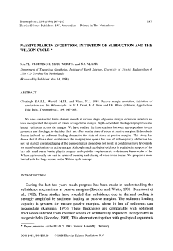 passive margin evolution, initiation of subduction and the wilson cycle